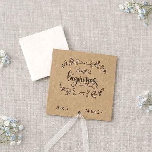 lágrimas de boda personalizadas naturales