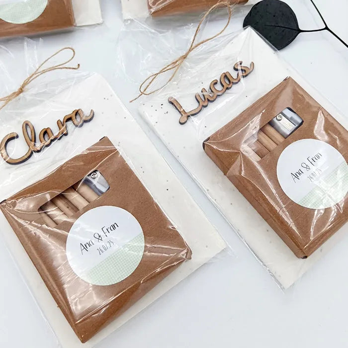 Souvenir para invitados infantiles con nombre- De moi a toi