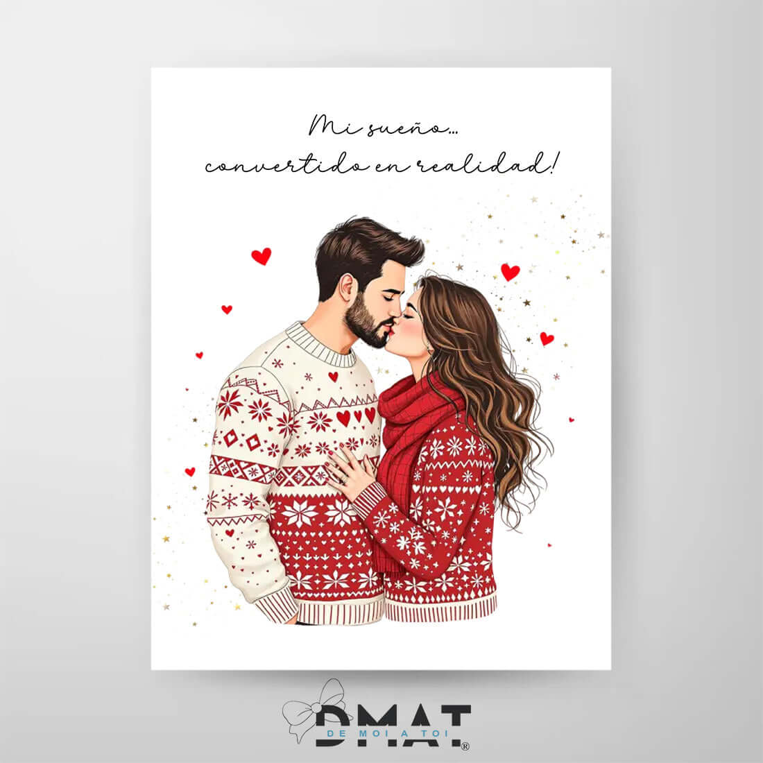 lámina personalizada pareja enamorada – regalo romántico – De moi à toi  