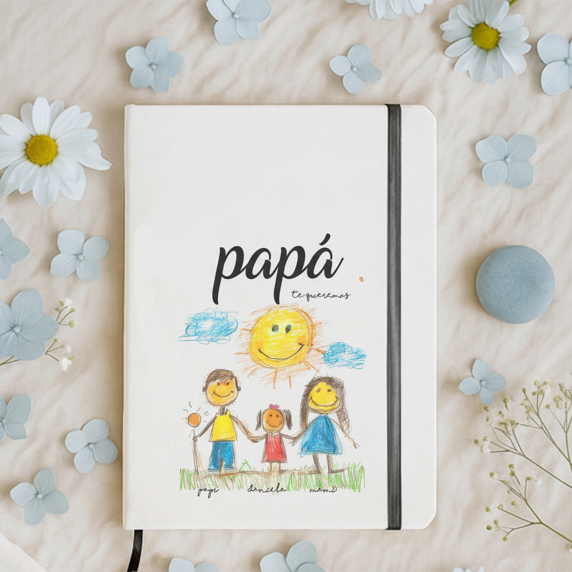 Libreta personalizada con dibujo infantil como regalo original