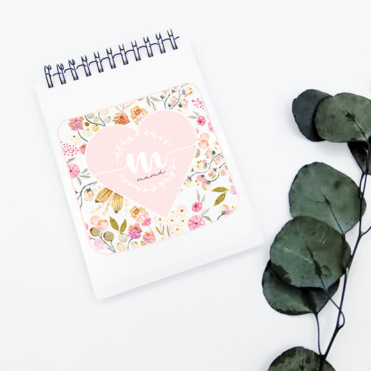 Regalo del Día de la Madre: libreta con diseño floral personalizado