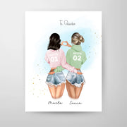 lámina mejores amigas personalizada – corazón con las manos – De moi à toi  