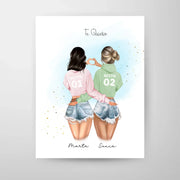 lámina mejores amigas personalizada – corazón con las manos – De moi à toi  