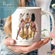 Taza personalizada para grupo de amigas