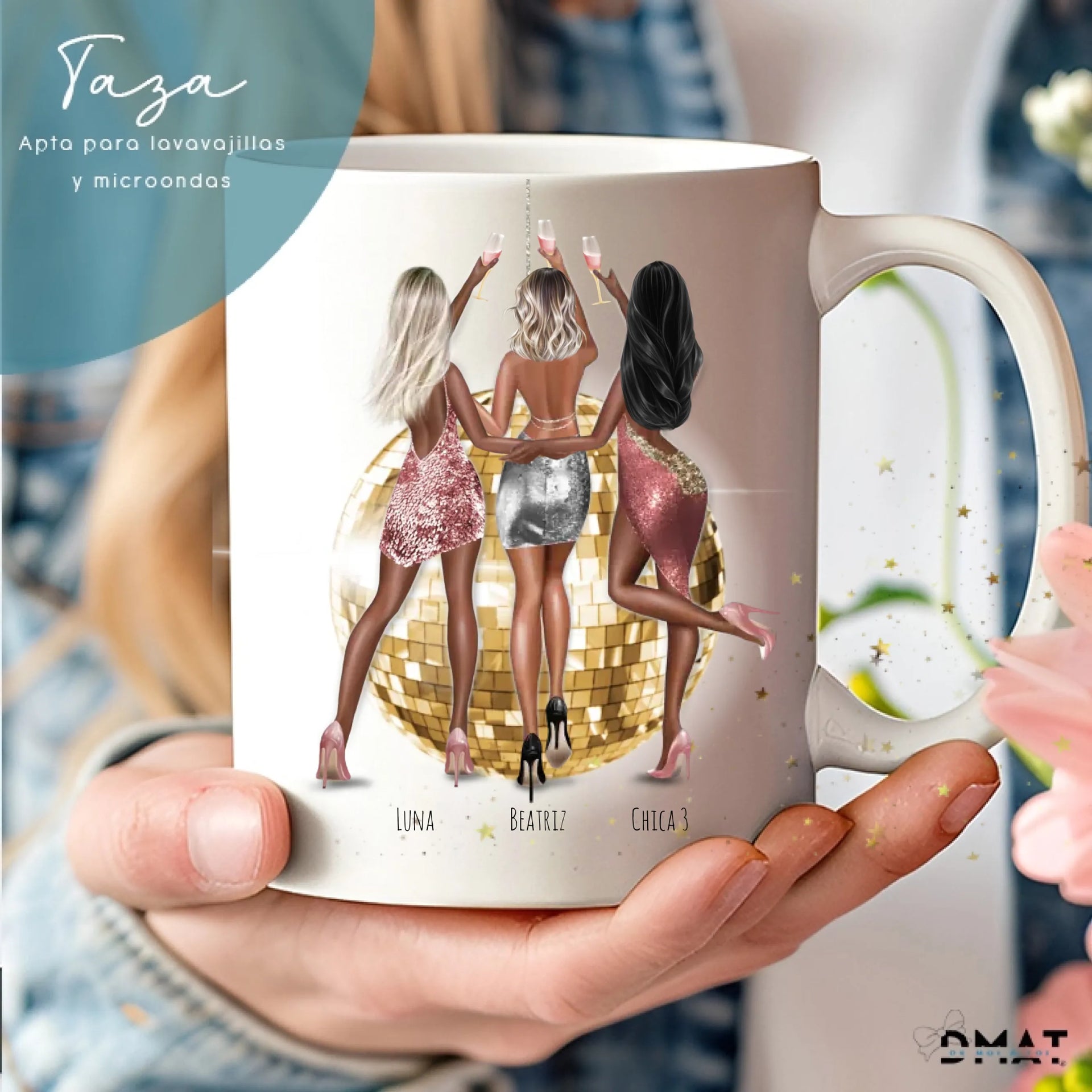 Taza personalizada para grupo de amigas