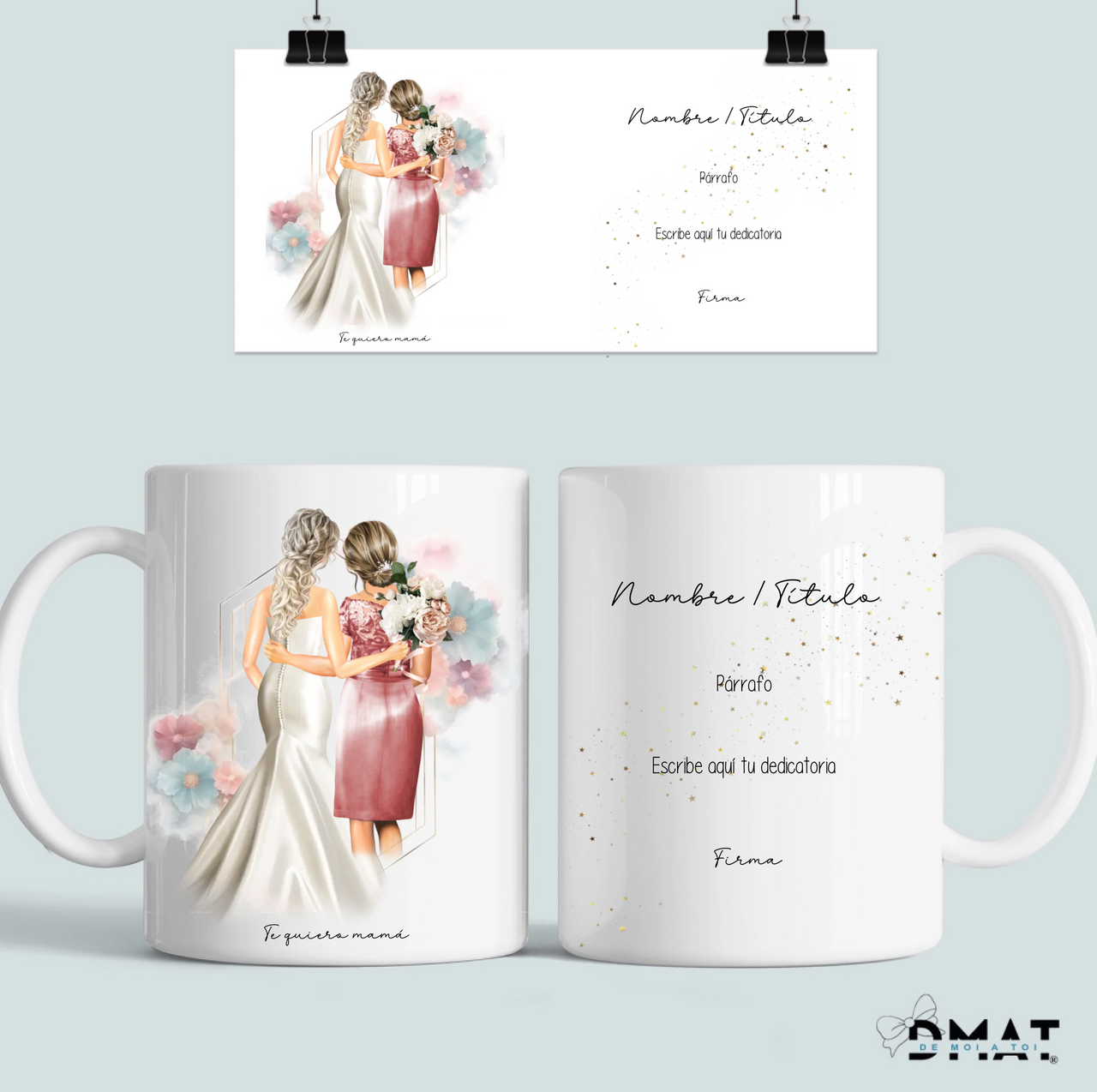 regalo emotivo para madre de la novia taza personalizada