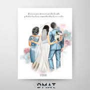 Lámina padres de la novia personalizada - cuadro como regalo emotivo de boda