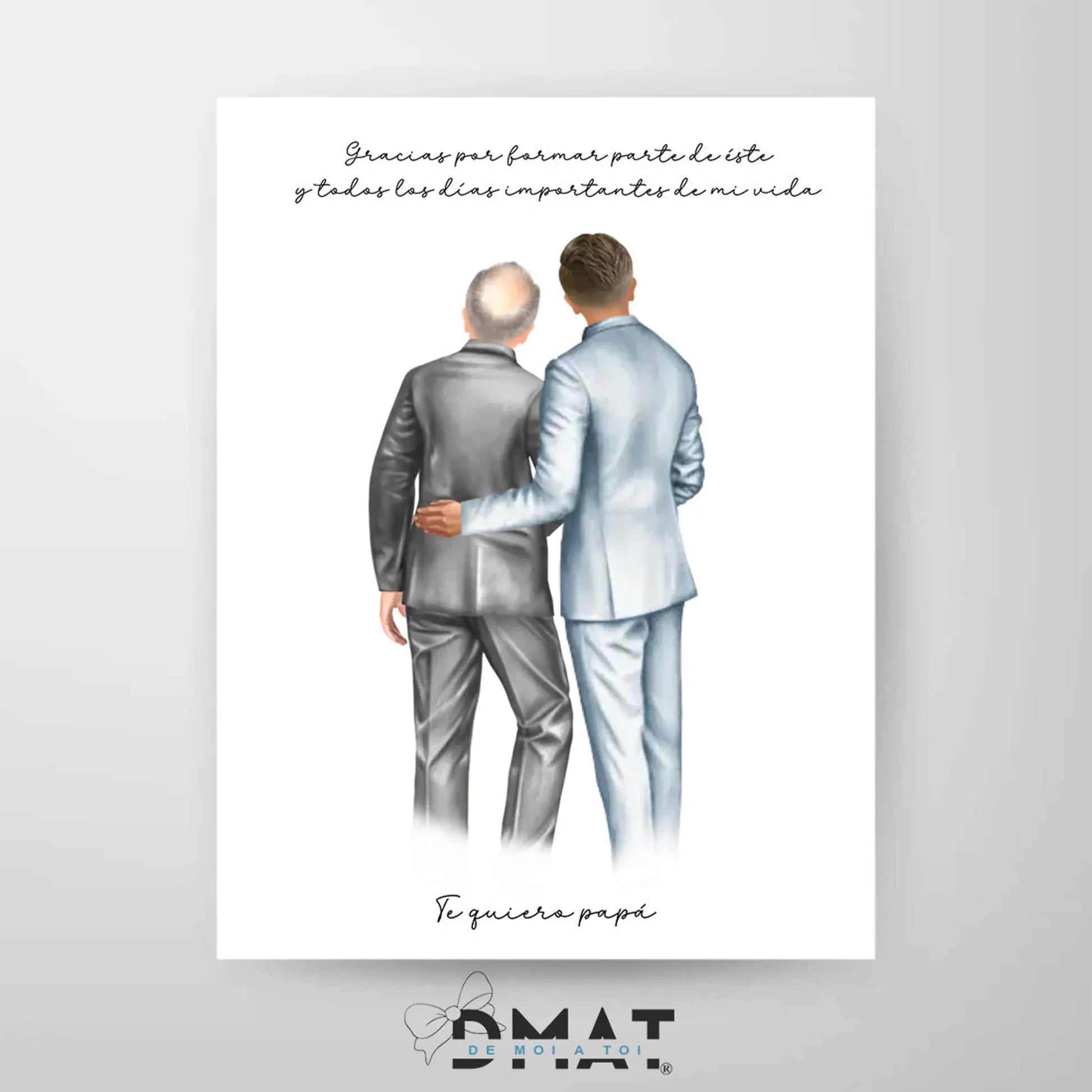 lámina padre del novio personalizada – regalo emotivo – De moi à toi  