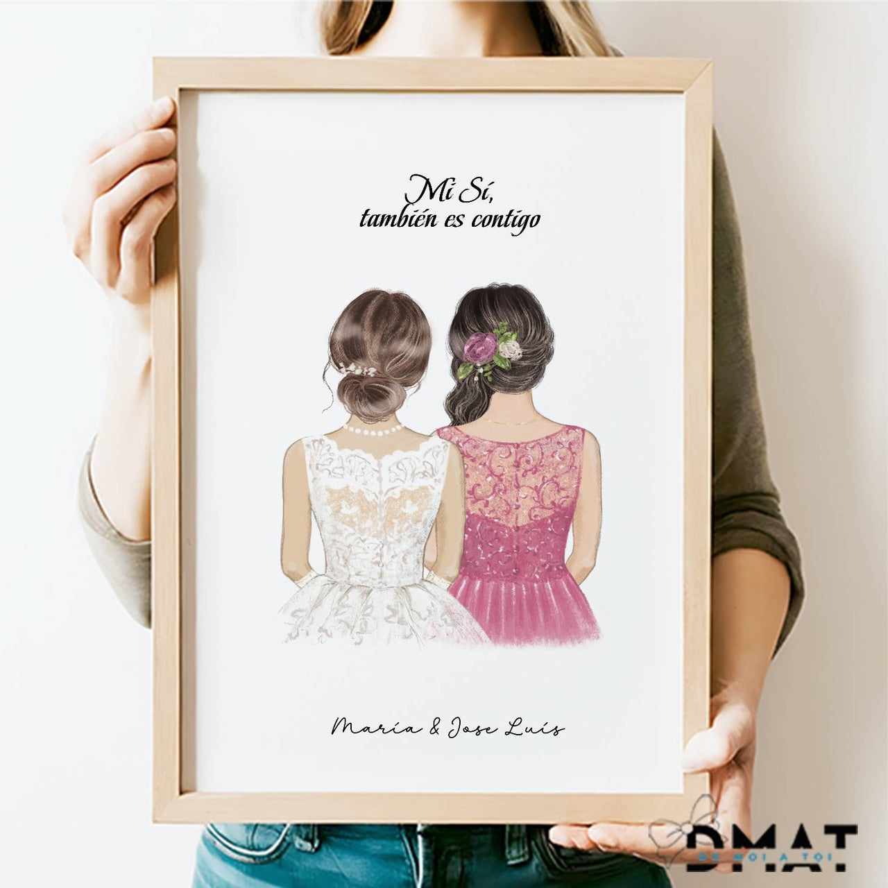 Regalos con ilustración personalizada- Damas Paint