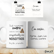 Taza Despedida Divertida - Regalo original personalizado - DE MOI À TOI