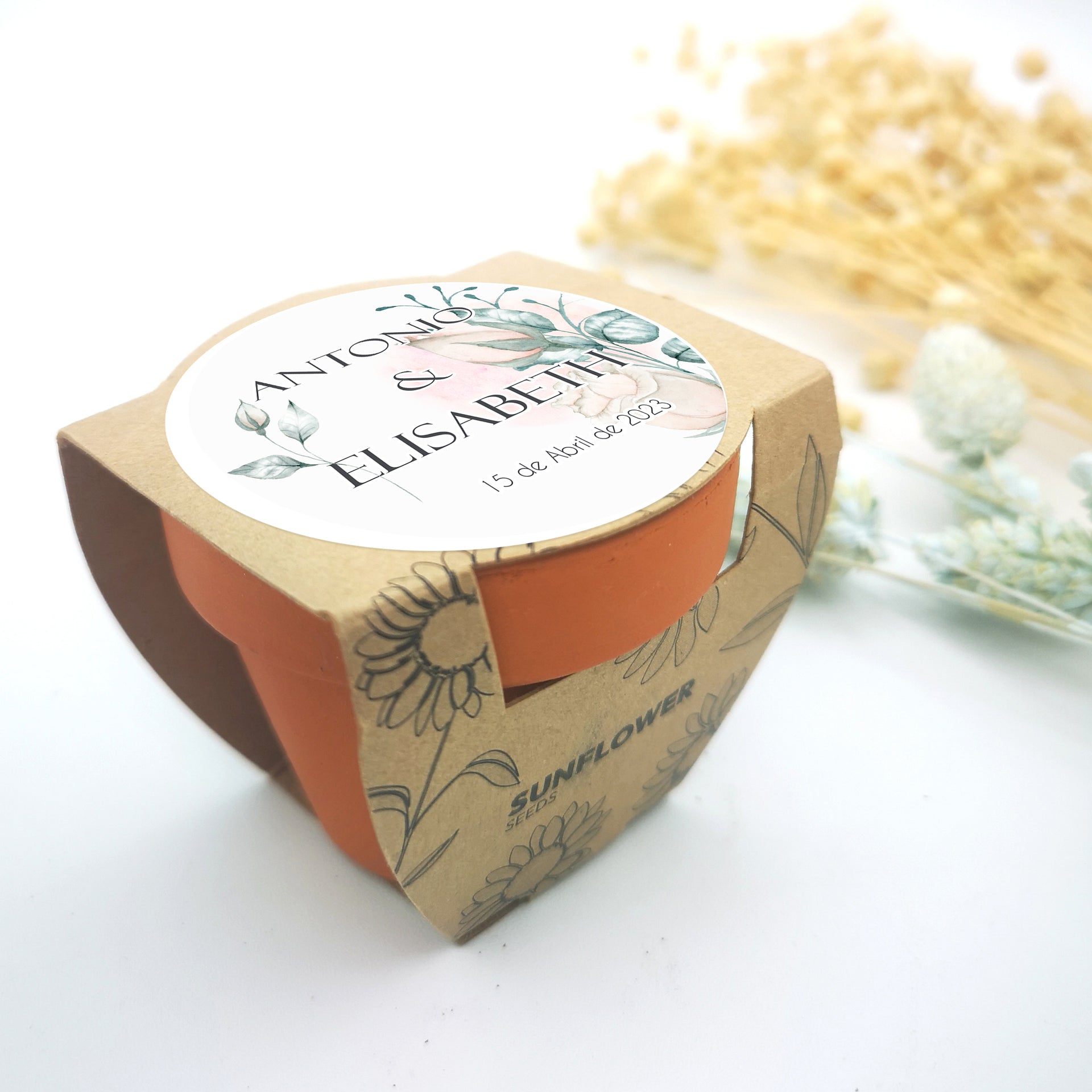 Kit de semillas personalizado como detalle de boda original para invitados - de moi a toi