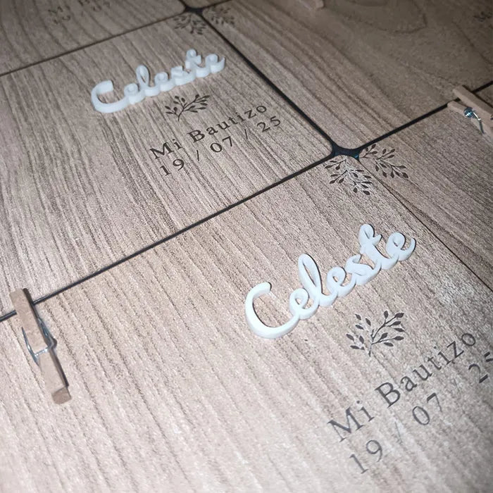 Recuerdo de bautizo personalizado con fotografía