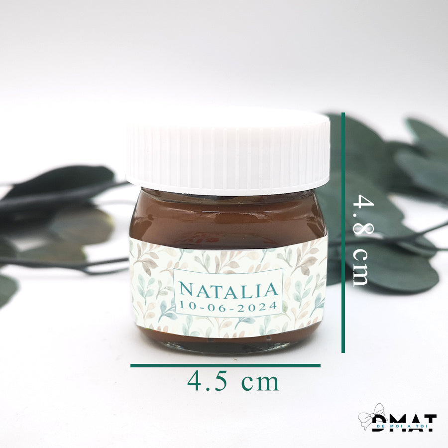 Mini Nutella personalizada - Natural Acuarel - Regalo original personalizado - DE MOI À TOI