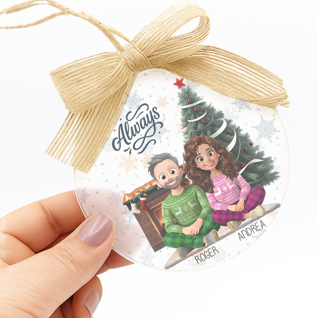 Bola de Navidad acrílica personalizada – PAREJA
