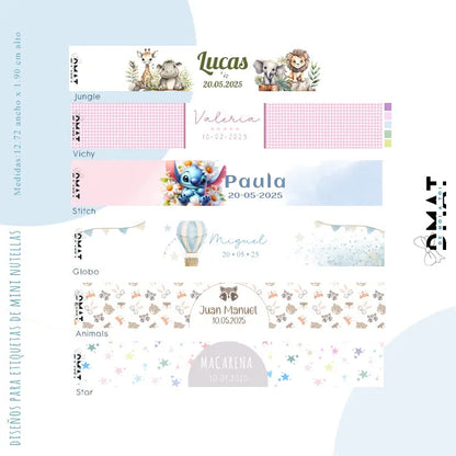 Candy bar personalizado - etiquetas para mini nutellas