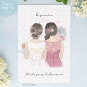puzzle personalizado con ilustraciones damas de honor editor en vivo
