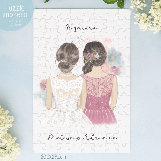 puzzle personalizado con ilustraciones damas de honor editor en vivo
