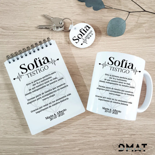 Set de regalo personalizado para testigo de boda - De moi a toi