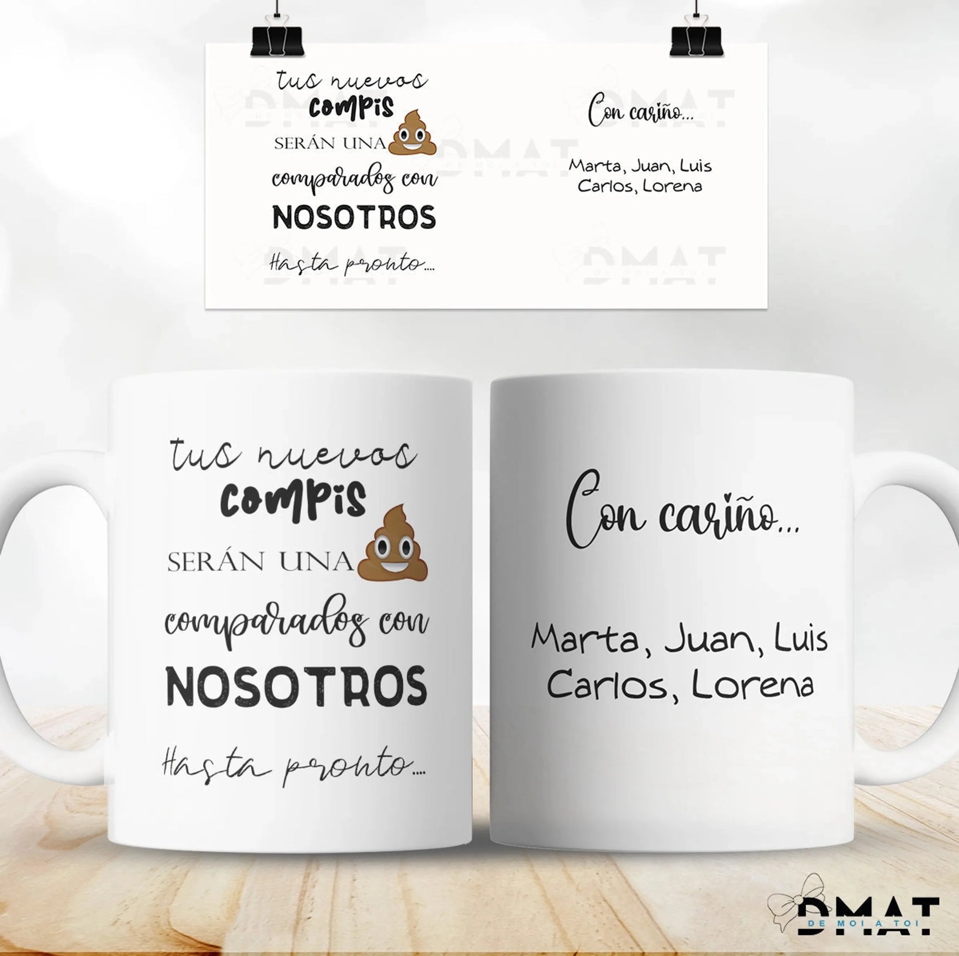 Taza Despedida Divertida - Regalo original personalizado - DE MOI À TOI