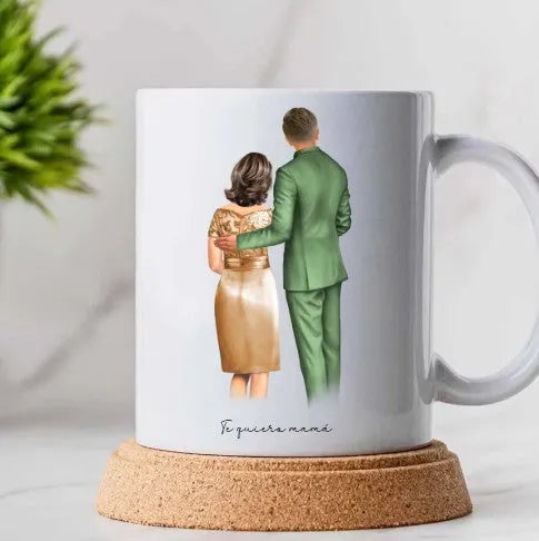 Tazas personalizadas de boda para la madre del novio
