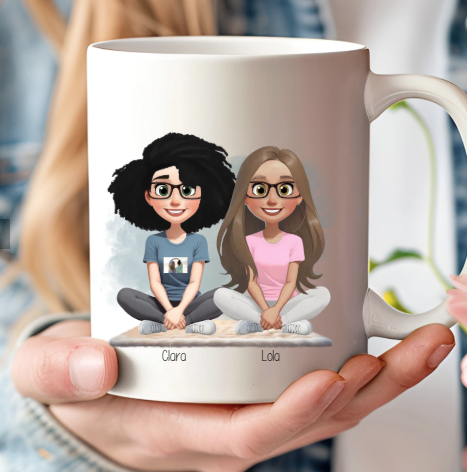 Tazas originales personalizadas para regalar a amigas, hermanas y compañeras