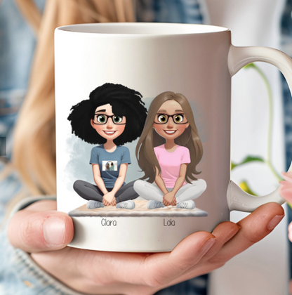 Tazas originales personalizadas para regalar a amigas, hermanas y compañeras