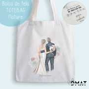 bolsa boda ilustración editable familiares y novios editor visual

