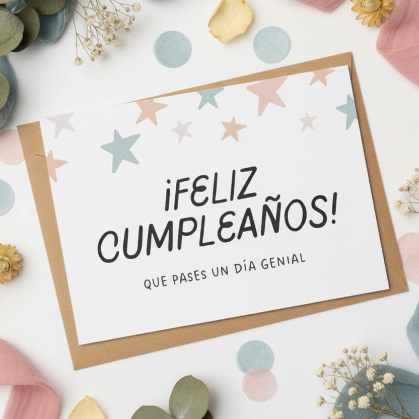 Tarjeta personalizada con dedicatoria para regalos en De moi à toi