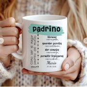 Taza personalizada para padrino, regalo original editable online
