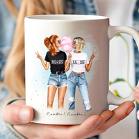 Taza amigas, hermanas y lesbianas como regalo original
