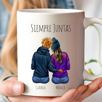 Ilustración personalizada amigas, hermanas y lesbianas como regalo original