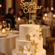 TOPPER CON NOMBRES PERSONALIZADOS PARA TARTA