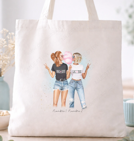 Totebag personalizada para regalar a amigas y hermanas