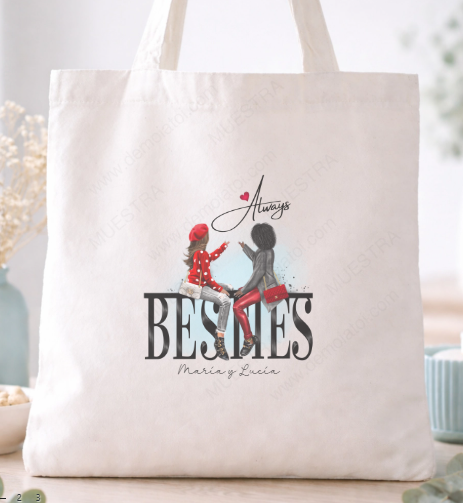 Totebag impresa como regalo original para Besties
