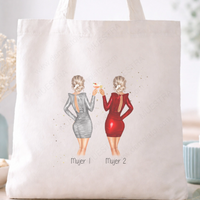 Bolsa de tela personalizada para amigas, compañeras y hermanas como regalo de amigo invisible
