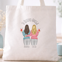 Totebag personalizada con personajes de amigas