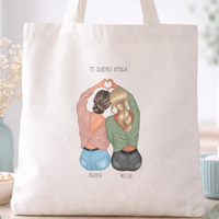 Totebag impresa con ilustración como regalo original y práctico para amigas y hermanas