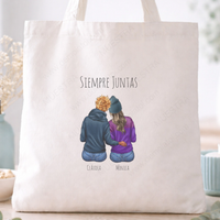 Totebag personalizada con ilustración para regalar en navidad y amigo invisible