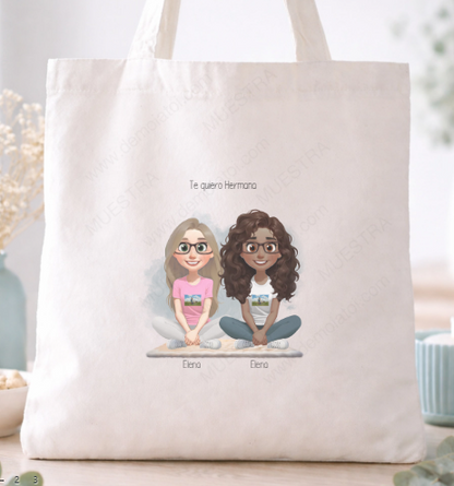 Bolsa de tela como regalo práctico y original con ilustración editable online