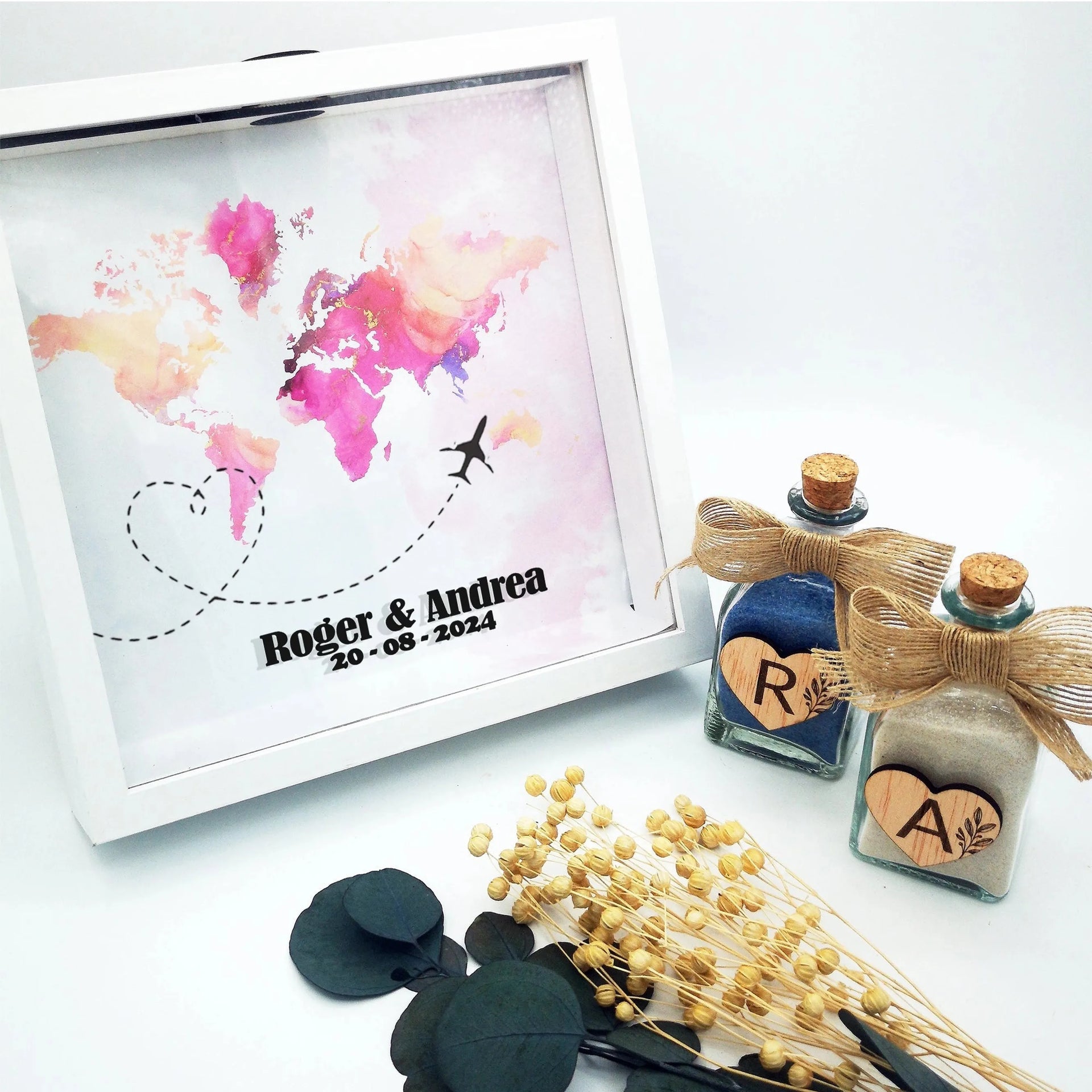 Ritual de arena para boda personalizado con arena de colores incluida - de moi a toi