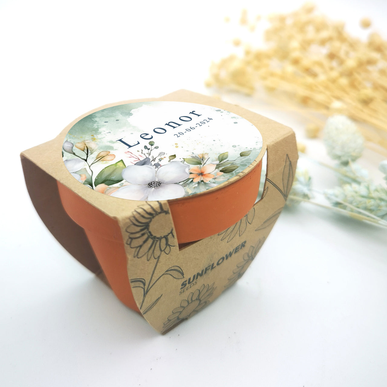 Kit de semillas personalizado con diseño natural para bodas, bautizos o comuniones - De moi à toi