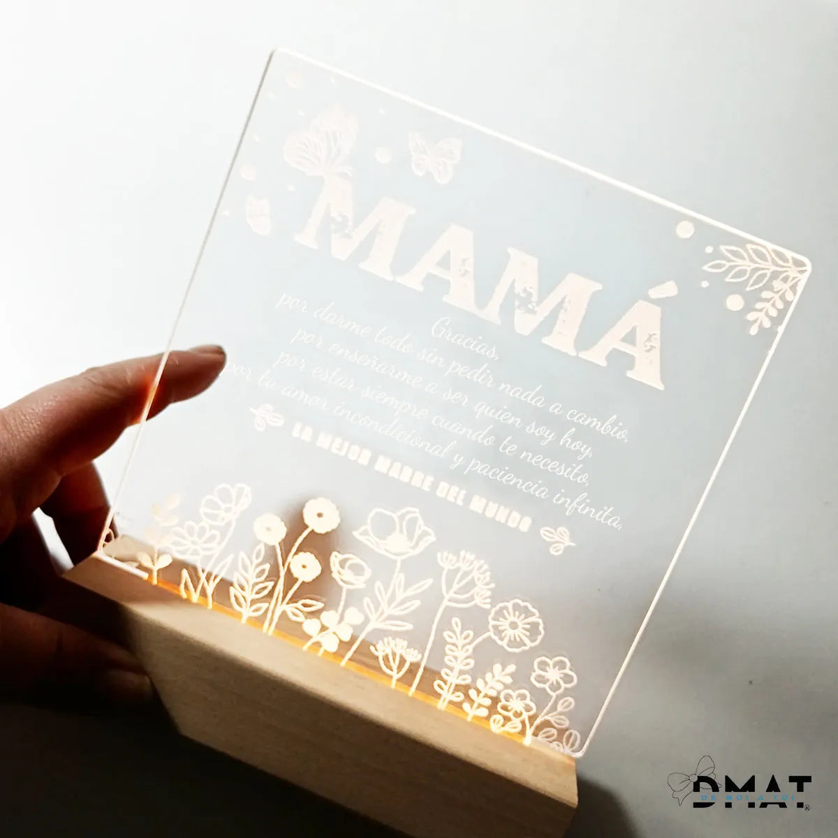 Lámpara personalizada para el día de la madre - de moi a toi