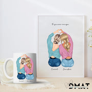 Regalos originales con ilustración personalizada para amigas - de moi a toi