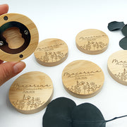 abridor de madera personalizado detalle de comunión grabado a láser ecológico