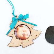 Adorno de navidad personalizado en madera con fotografía y nombre - De moi à toi