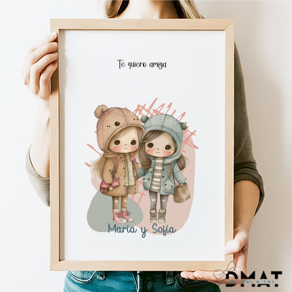 Regalos personalizados para amigas estilo vintage con muñecas bonitas - de moi a toi