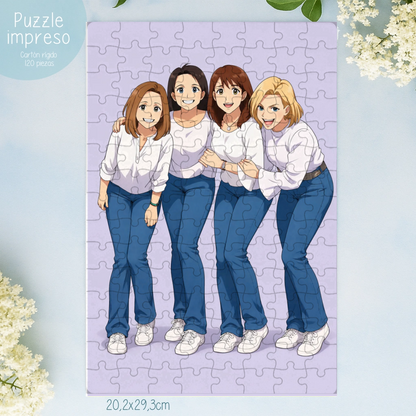 Puzzle personalizado con caricatura estilo anime desde foto