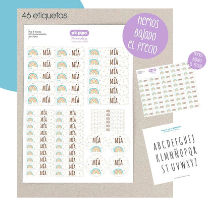 etiquetas objetos para niños con nombres