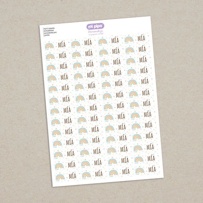 Etiquetas ropa con nombre