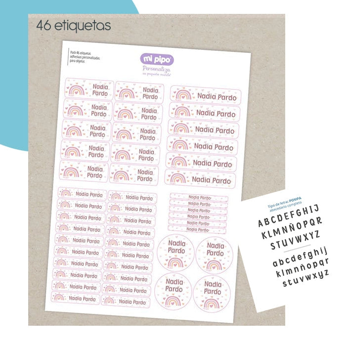 etiquetas objetos para niños con nombres